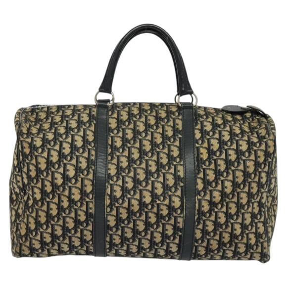 DIOR Trotter Canvas Hand Bag Navy Silver - Picture 3 of 12